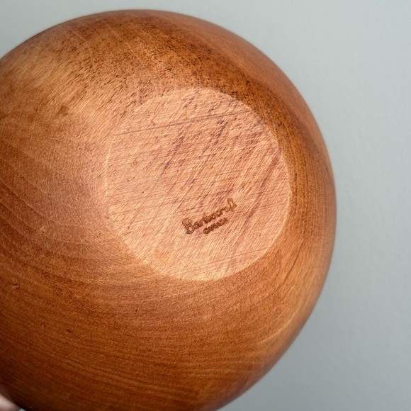 1 Vintage Trinket Dish Salad Bowl 60s Baribocraft Canada Maple Wood - Picture 5 of 16